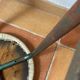 Vintage industrial metal stool