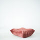 Ensemble de chaise et pouf Togo en velours côtelé framboise