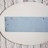 large mirror oval art deco a smoked mirror background and a mirror with beveled top 58x81cm