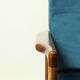 Vintage armchair navy blue velvet Mid century modern design by Zenon Bączyk 1965