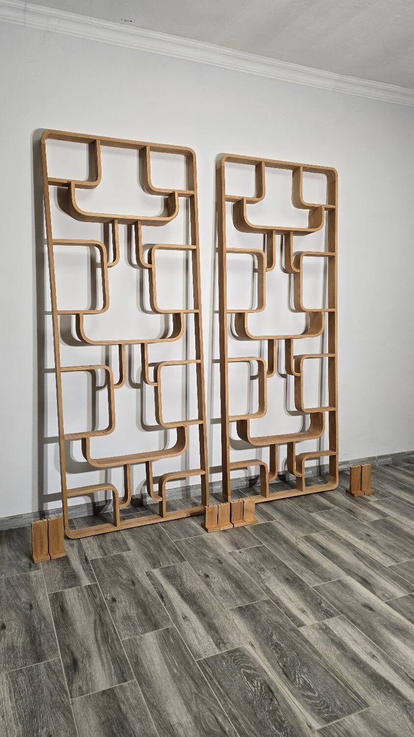 Room Dividers by Ludvik Volak for Drevopodnik Holesov, 1950s, Set of 2