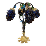 Table lamp with four light arms, grape cluster-shaped globes