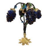 Lampe à poser à quatre bras de lumière, globes en forme de grappes de raisin