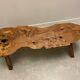 Raw wood coffee table
