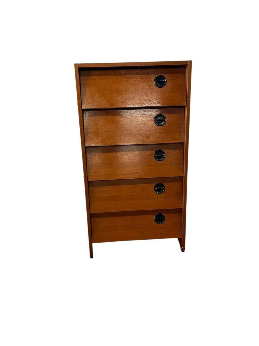 Vintage wooden shoe cabinet / drop-leaf cabinet
