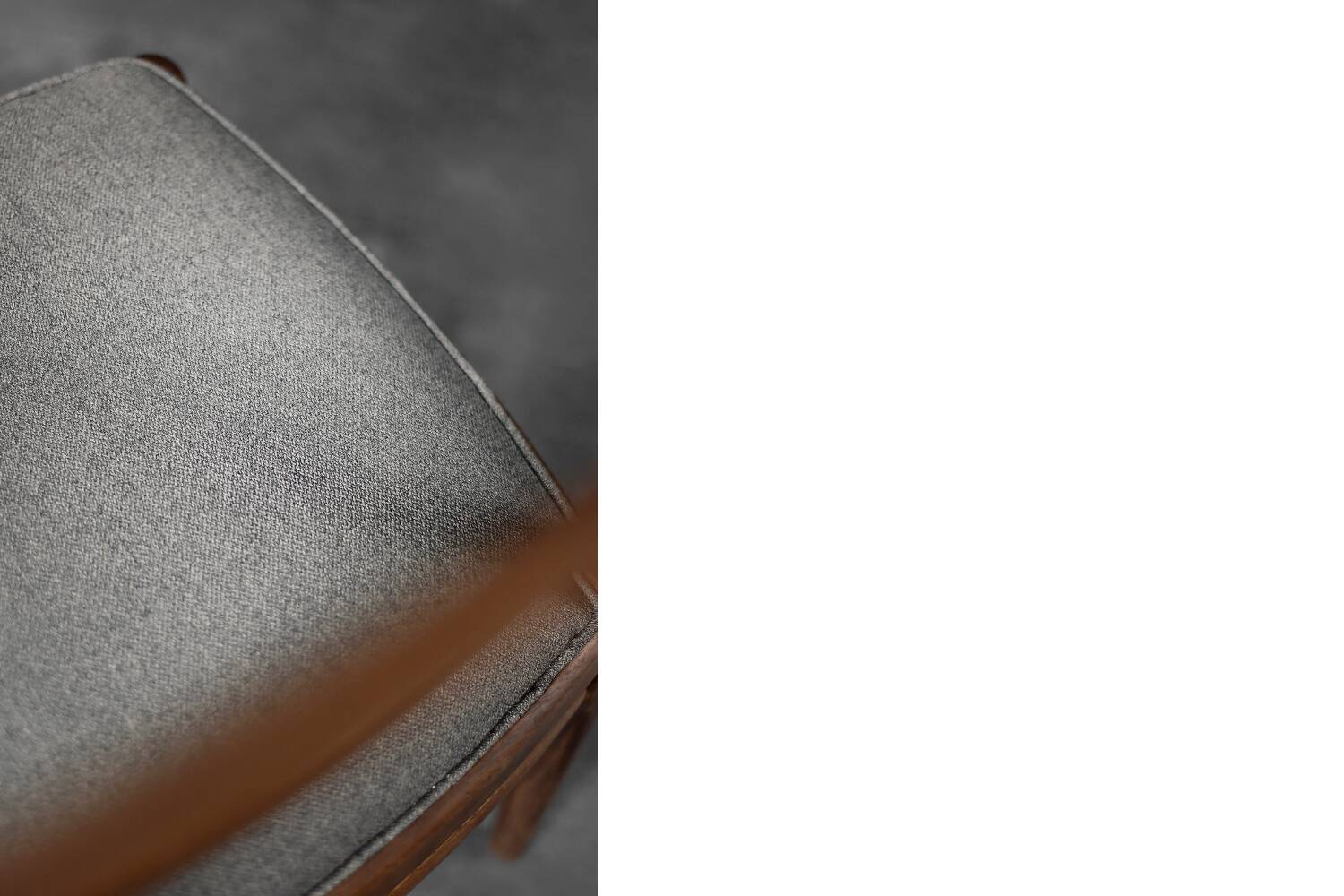 Vintage Mid-Century Danish Modern Elegant Teak & Grey Fabric Chairs, 1960s