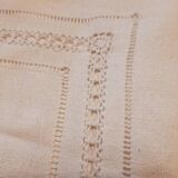 Early 20th century tablecloth with AC monogram, large size