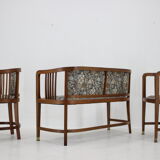 1900s set of viennese secession sofa and armchairs