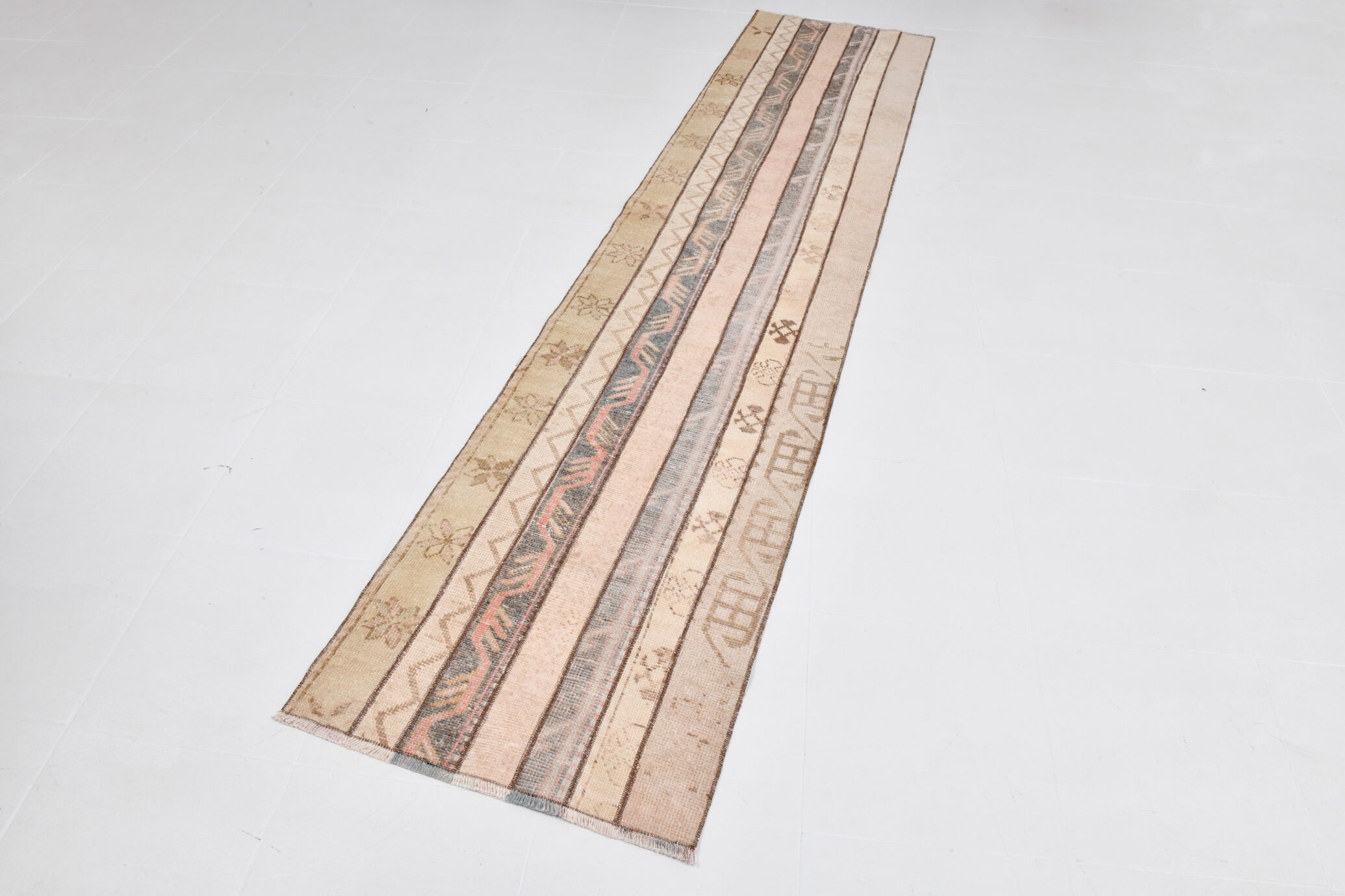 2x10 ethnic vintage runner rug, 72x321cm