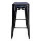 Tabouret haut de bar industriel tolix h75 empilables noir