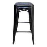 Tolix h75 industrial high bar stool stackable black