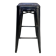 Tabouret haut de bar industriel tolix h75 empilables noir