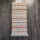 Moroccan ethnic white kilim carpet 70x150 cm