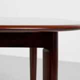 Midcentury Danish oval dining table in rosewood 1960s - with 2 extensions
