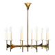 High Quality Ten Armed Brass Chandelier 1960s.