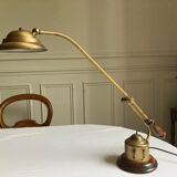 Old brass articulated lamp