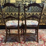 2 art nouveau upholstered chairs