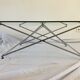 Vintage glass and chrome metal coffee table 1960