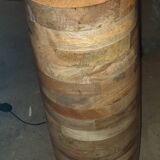 Design column floor lamp in mango wood