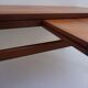 Table basse extensible teck rétro années 1960