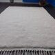 Traditional handmade pure white wool rug size 1.5/2.5 m.