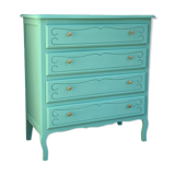 Vintage mint green chest of drawers 1950