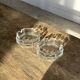 Set of 2 vintage octagonal glass ashtrays D11 H3.5