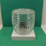 Glass wall or ceiling lamp and plastic base