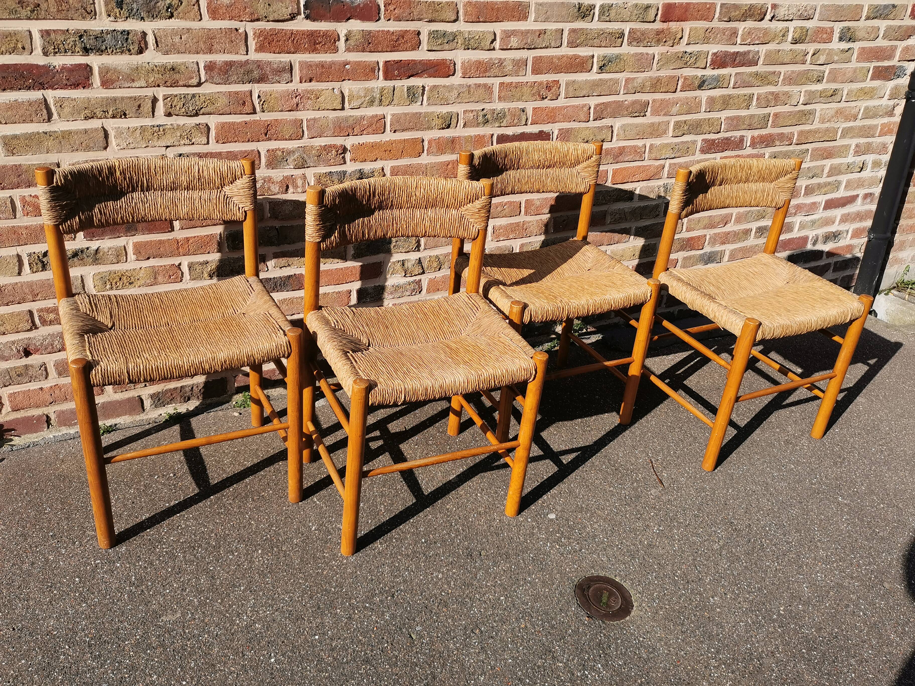 4 vintage chairs Dordogne model by Robert Sentou