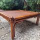 Table basse carré en rotin