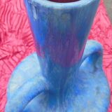 Ceramic Vase Pierrefonds stoneware Art Deco, signed with VERY LARGE SIZE HELMET!