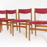 Set van 4 stoelen Erik Buch model 89 'Tjele'