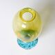 Vintage Swedish Colorful Hand Blown Glass Vase / Lars Sestervik/ Sweden