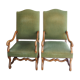A pair of Louis XIII-style sheep bones armchairs