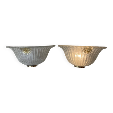 Pair of Murano Graniglia Wall Lamps att. To Italamp, Italy, 1980s