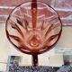 vase val saint lambert molded glass pink pedayer storied art deco