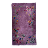 Chinese Art Deco handmade antique carpet 67cm x 124cm) 1920s