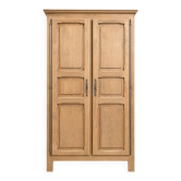 Armoire deux portes – Chêne massif – Style classique provincial – Aérogommée