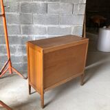 Vintage chest of drawers light oak compass feet