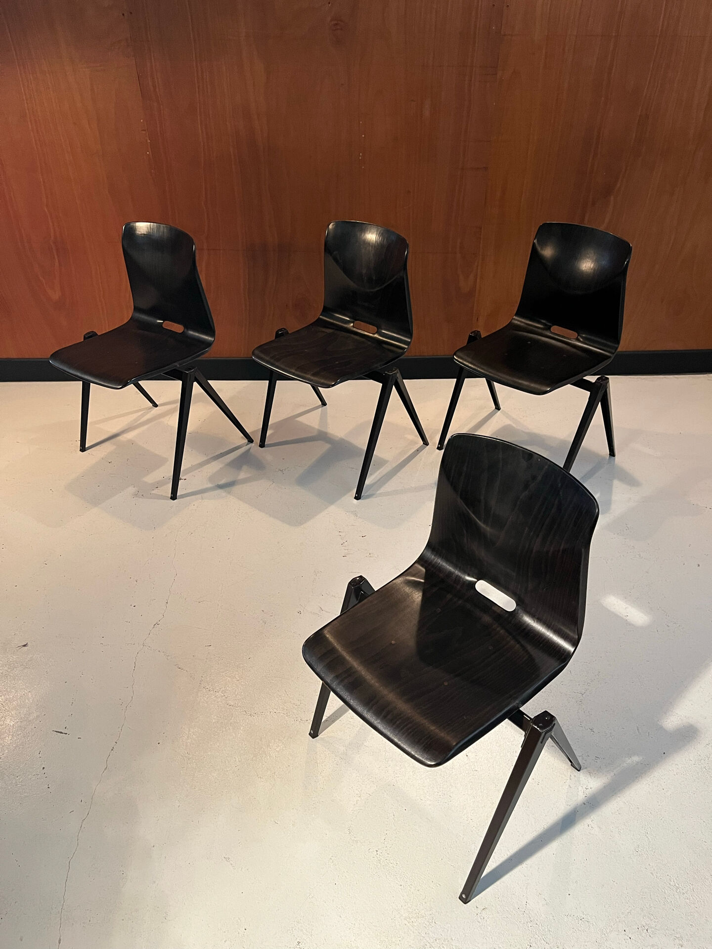 4 chaises Pagholz Thur op seat 1970