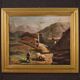 Peinture signée paysage avec berger