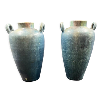 Old pair of annecy blue jars