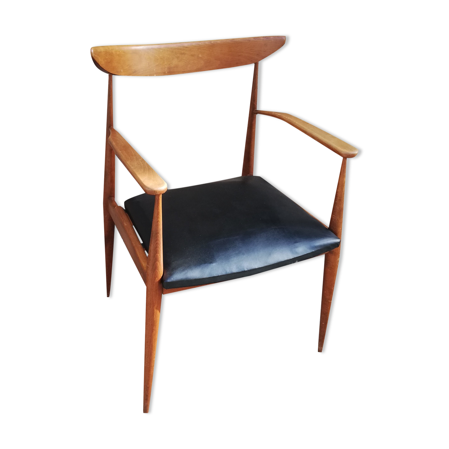 Scandinavian armchair skai black