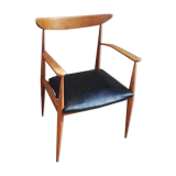 Scandinavian armchair skai black