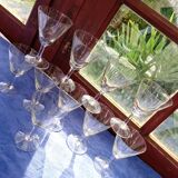 10 engraved stemware