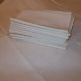 Tablecloth and 11 cotton/linen towels embroidered AD circa 1900