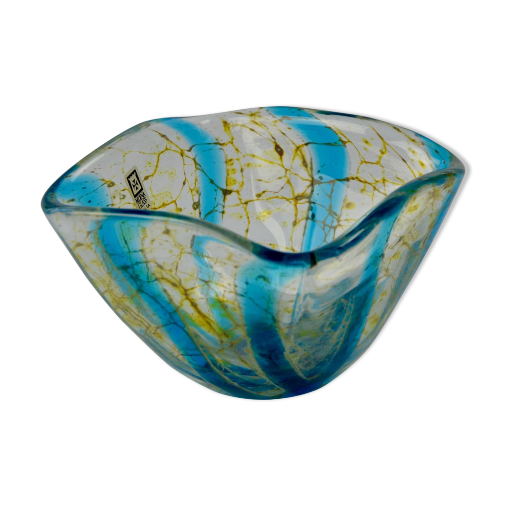 Vide poche en verre ciselé 70's