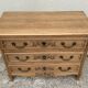 Louis XV style chest of drawers, solid raw oak, 1920.