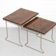 Tables gigognes en bois de teck vintage par Brabantia
