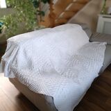 Bedspread or knitted plaid - cotton